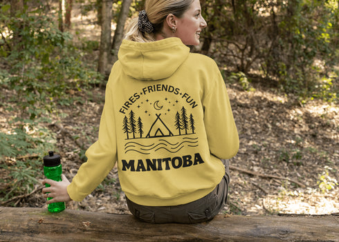 C & Win Sports Manitoba-Fires, Friends, Fun Hoodie ( Double Sided) - C & Win Sports
